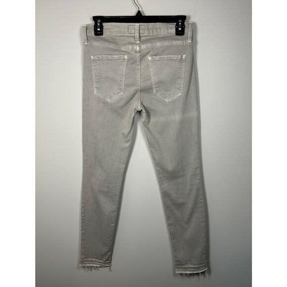 Current/Elliott Gray Cotton Blend Stiletto Dillon Raw Hem Jean Women's 28 - Picture 3 of 9